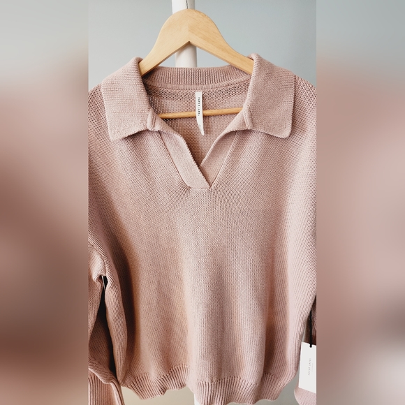 [XL] NWT Paper Label V-Neck Caspian Pullover Cotton Knit Sweater - Picture 7 of 10